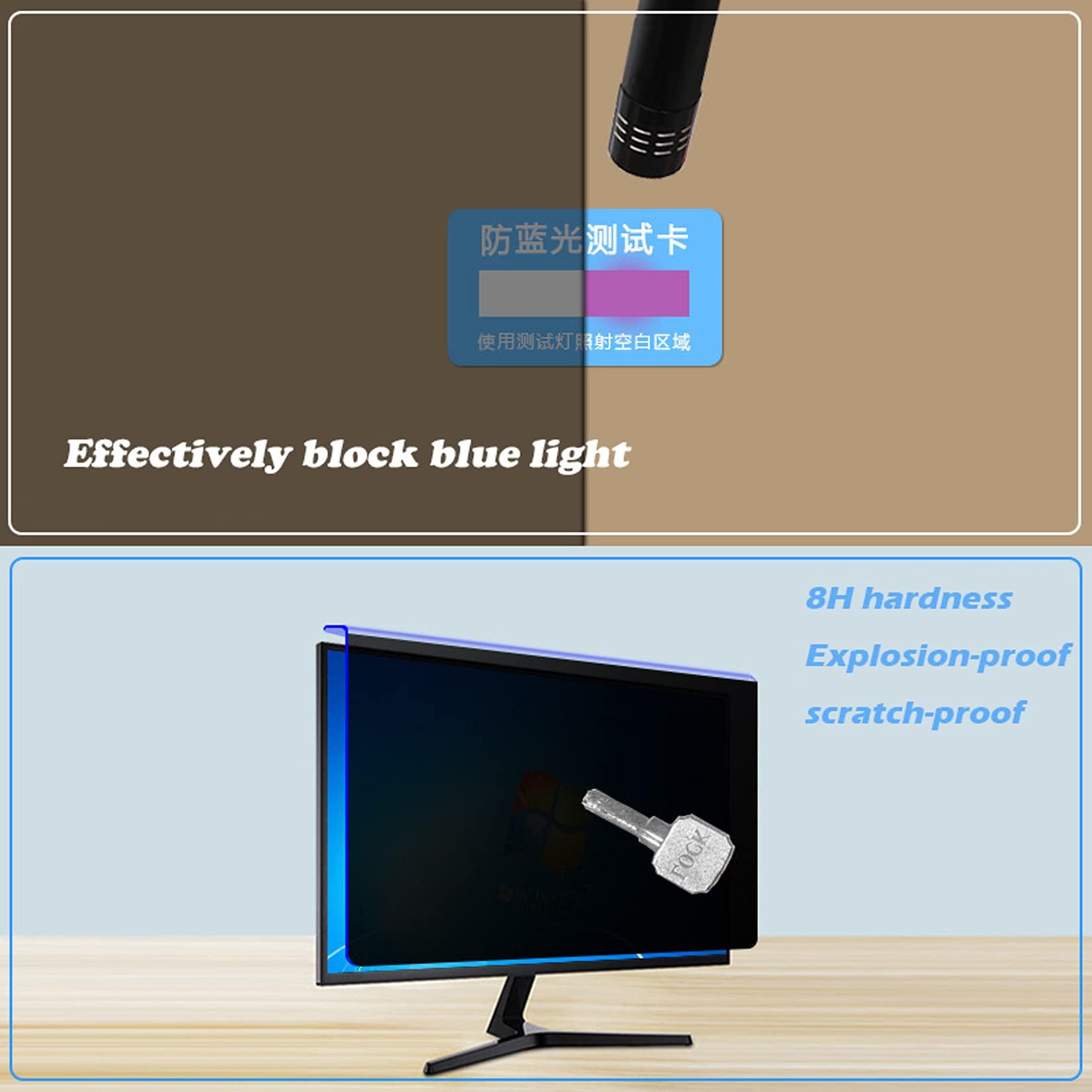 WLWLEO WLWLEO Privacy Screen Protector for Computer Monitor Privacy Shield Filter, Anti-Spy/Anti Blue Light/Anti-Scratch Protection Panel for 17-27 inch Computer, Hanging Installation,23.6 inch(543316mm)