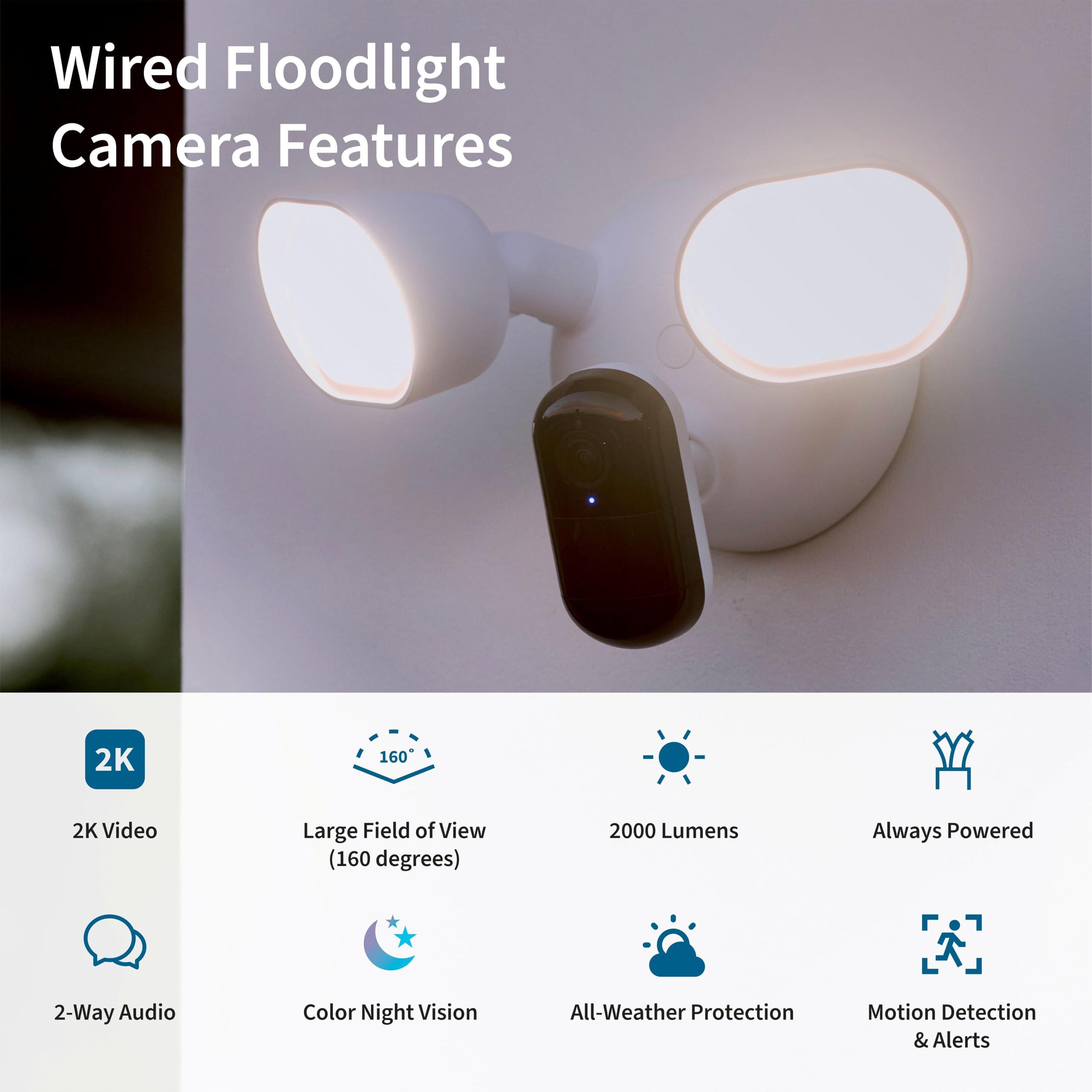 Arlo Arlo Wired Floodlight, White - FLW2001