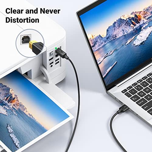 UGREEN UGREEN USB Printer Cable - USB A to B Cable, 2.0 USB B Cable High-Speed Printer Cord Compatible with Hp, Canon, Brother, Samsung, Dell, Epson, Lexmark, Xerox, Piano, Dac, and More 15 FT