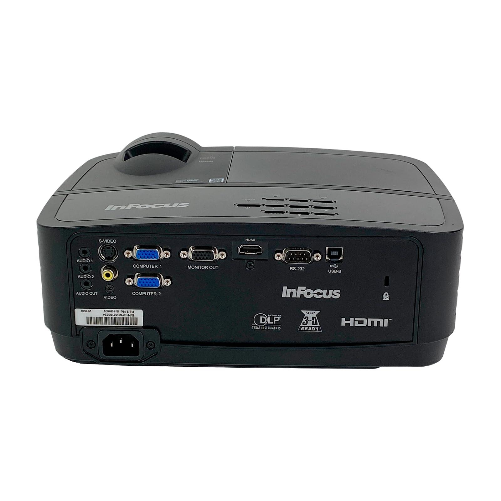 Tekswamp InFocus IN119HDx DLP Projector 3200 ANSI Home Theater Full HD 3D 1080p HDMI, Bundle: Remote Control, HDMI Cable, Power Cable