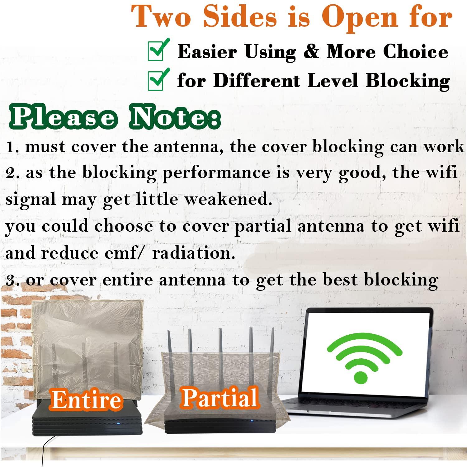 NewBeau WiFi Cover Emf Protection WiFi Router Cover Radiation Shielding WiFi Guard Emf Faraday Cage for Router 13.8IN 15.7IN