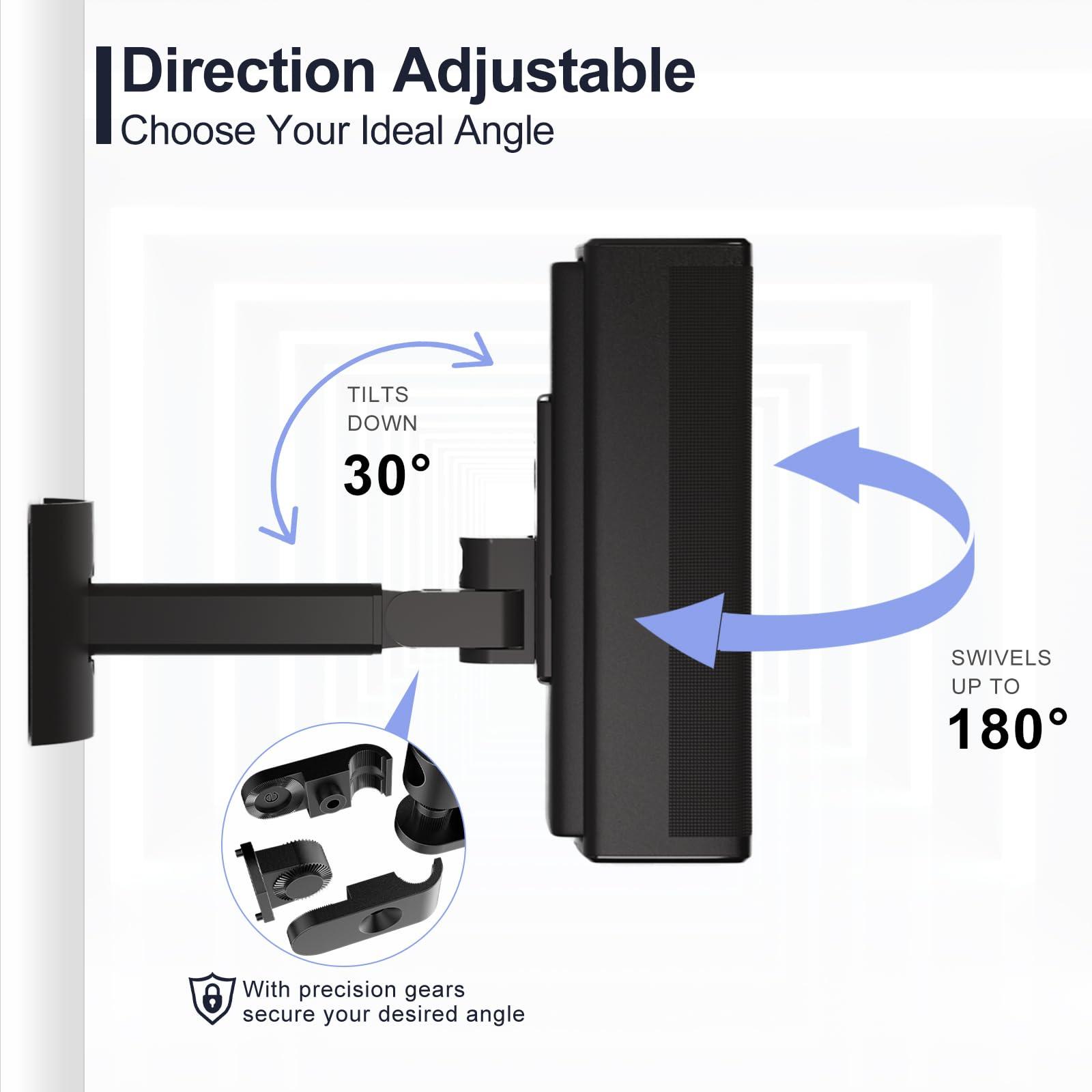 Varghesyla (2 Pack) Adjustable Speaker Wall Mount for Bose Cube Speaker, Ceiling & Wall Mount for Bose UB-20, UB-20 Series II, WB-50 II, Lifestyle Series, Soundtouch Series, Cinemate, Acoustimass Series Black