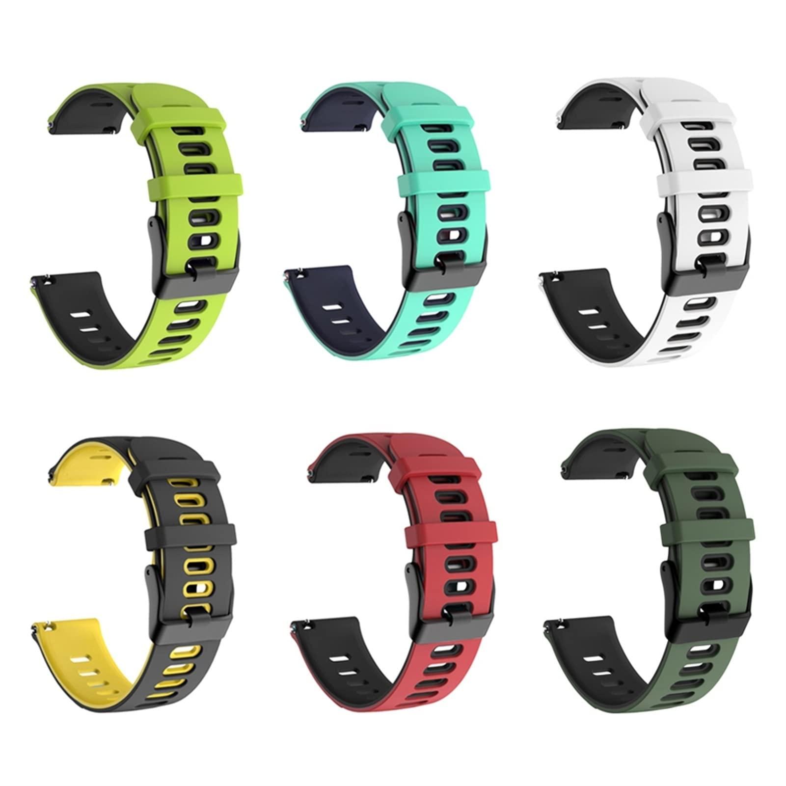TPUOTI TPUOTI Silicone Watchband for Garmin Forerunner 245 245M 645 Watch Strap Wristband for Garmin Vivoactive 3 Watchband (Color : Black Gray, Size : Forerunner 245 245M)