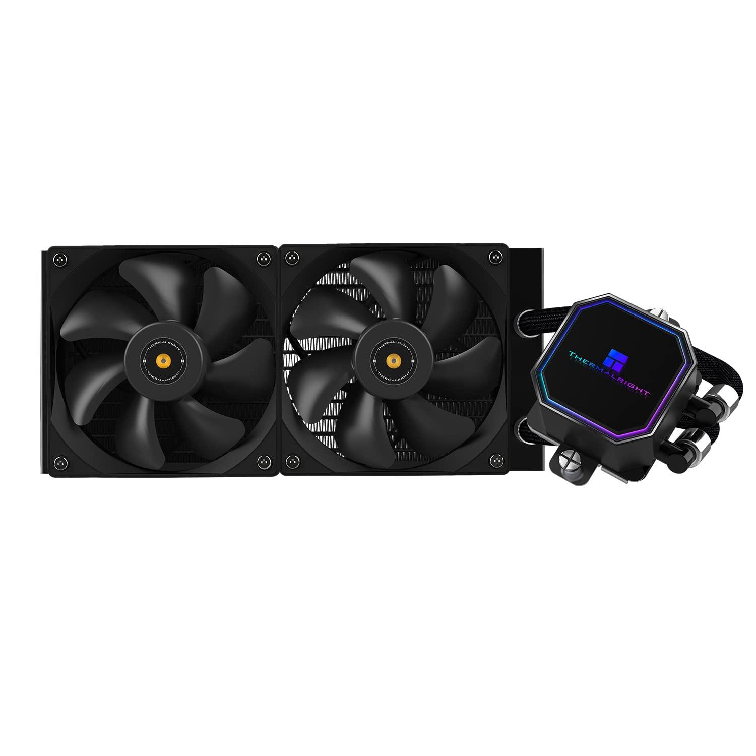 Thermalright Thermalright Frozen Prism 240 Black Liquid CPU Water Cooler with 120mm PWM Fan,240 Black Cold Row Specification,Integrated Water-Cooler Heatsink for AMD/AM4/AM5,Intel LGA1700/1150/1151/1200/2011