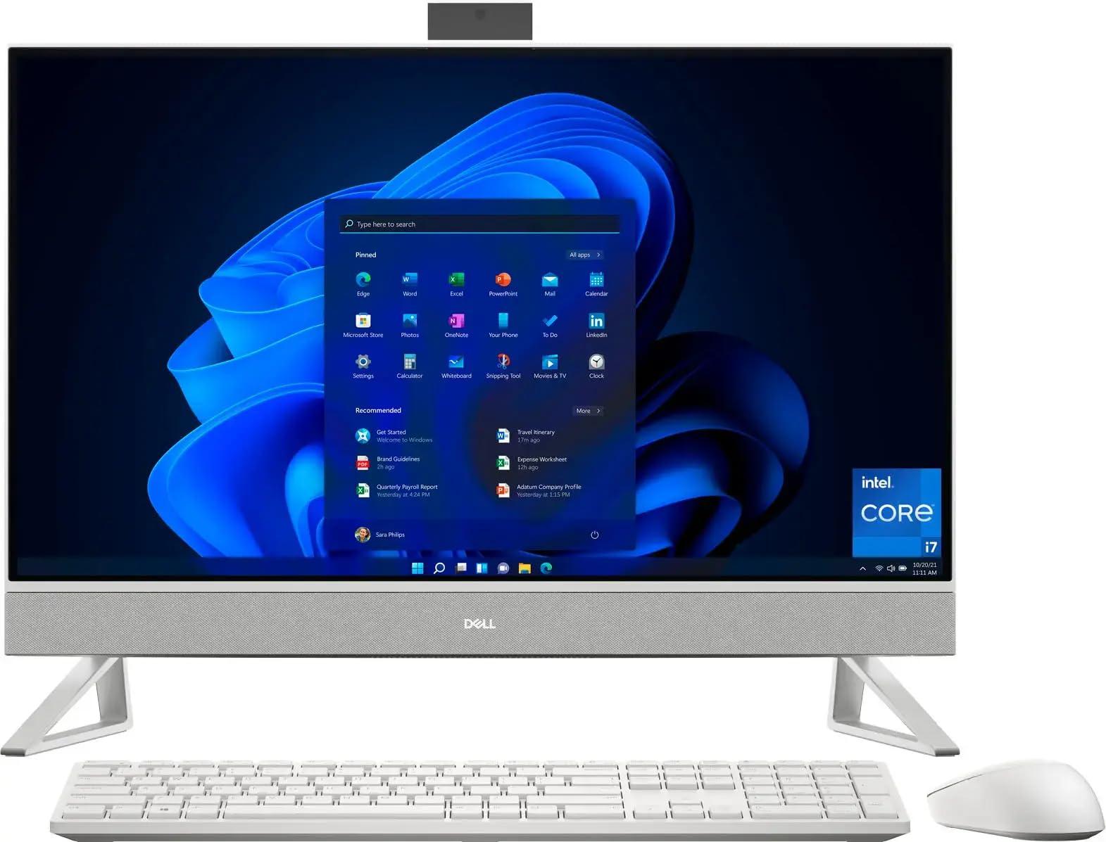 Dell Dell Inspiron 7000 All-in-One 2024 AIO Desktop 27 FHD Touchscreen | Intel i7-1355U 10-Core NVIDIA GeForce MX550 | 32GB DDR4 1TB SSD | Bluetooth 5.2 | Windows 11 Home | Pearl White