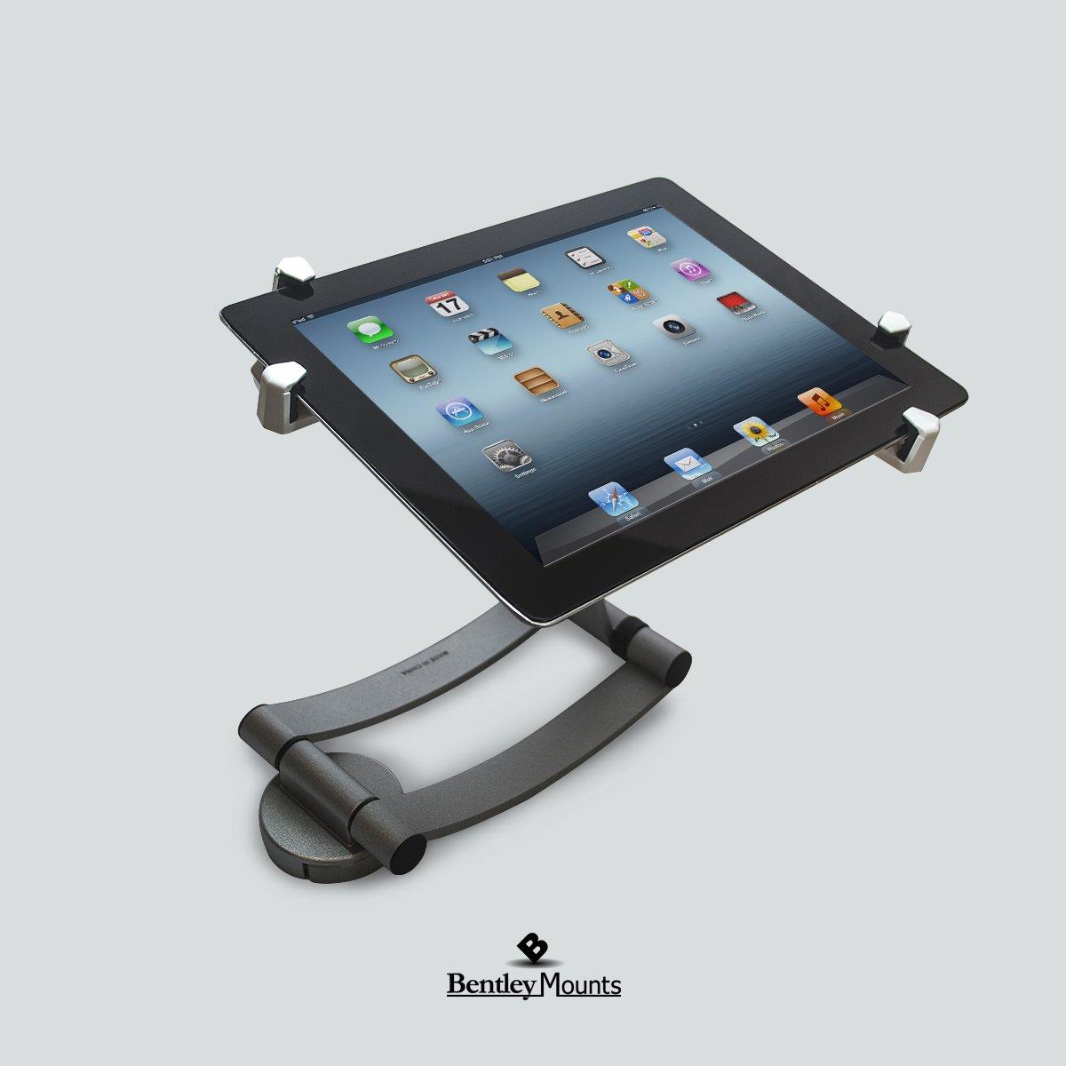 Bentley Mounts Matney Universal Tablet Wall Mount Holder - Adjustable Swivel Arm 360 Rotating Hands-Free Flexible Viewing - Fits 2.25\" to 11\" Tablet/Phone in Home, Kitchen Office, Bedroom
