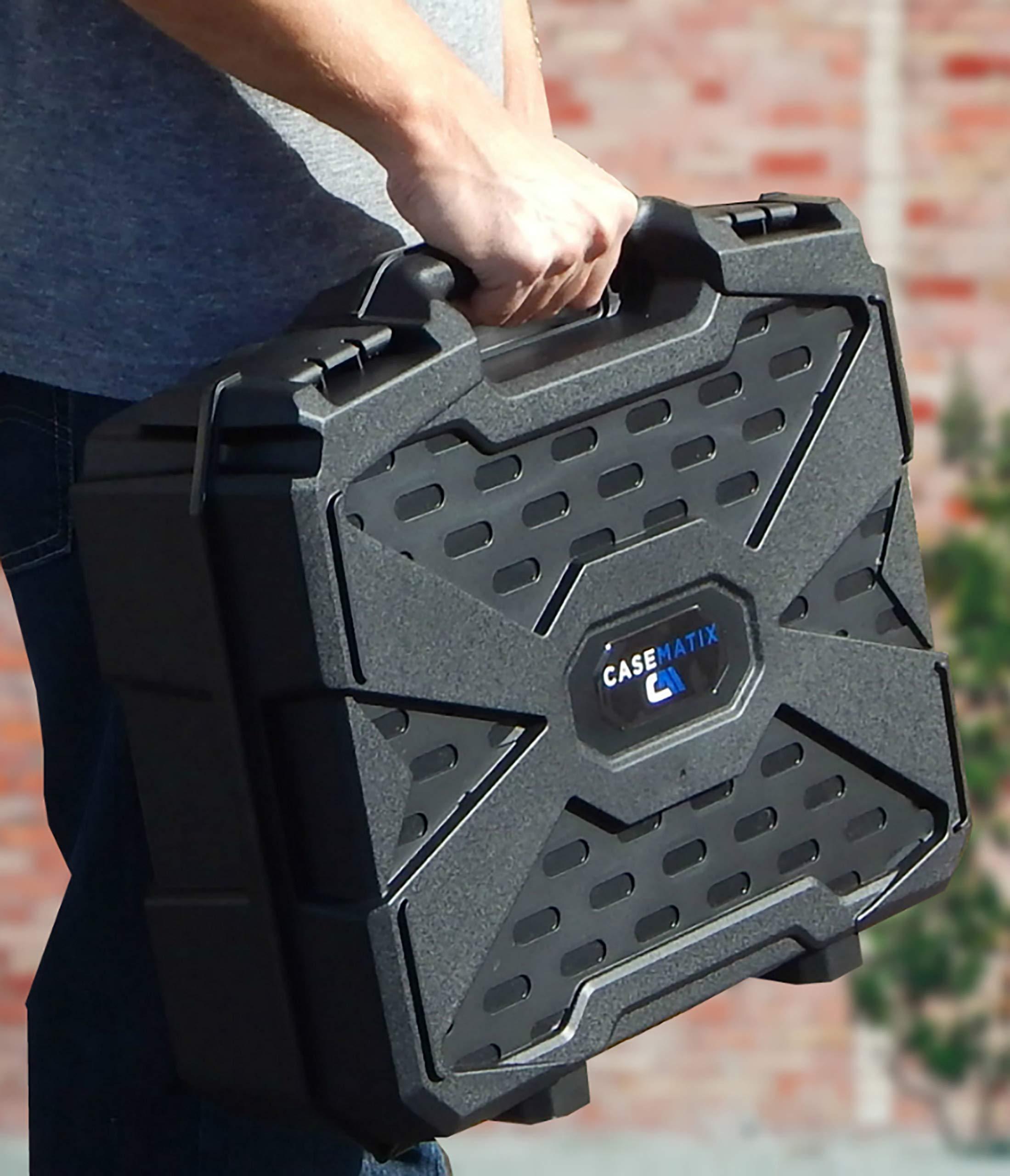 CASEMATIX CASEMATIX Customizable 2 Way Radio Case Fits Walkie Talkies and CB Radios Compatible with Arcshell, Baofeng, Midland, Motorola Talkabout, Retevis and Uniden and More