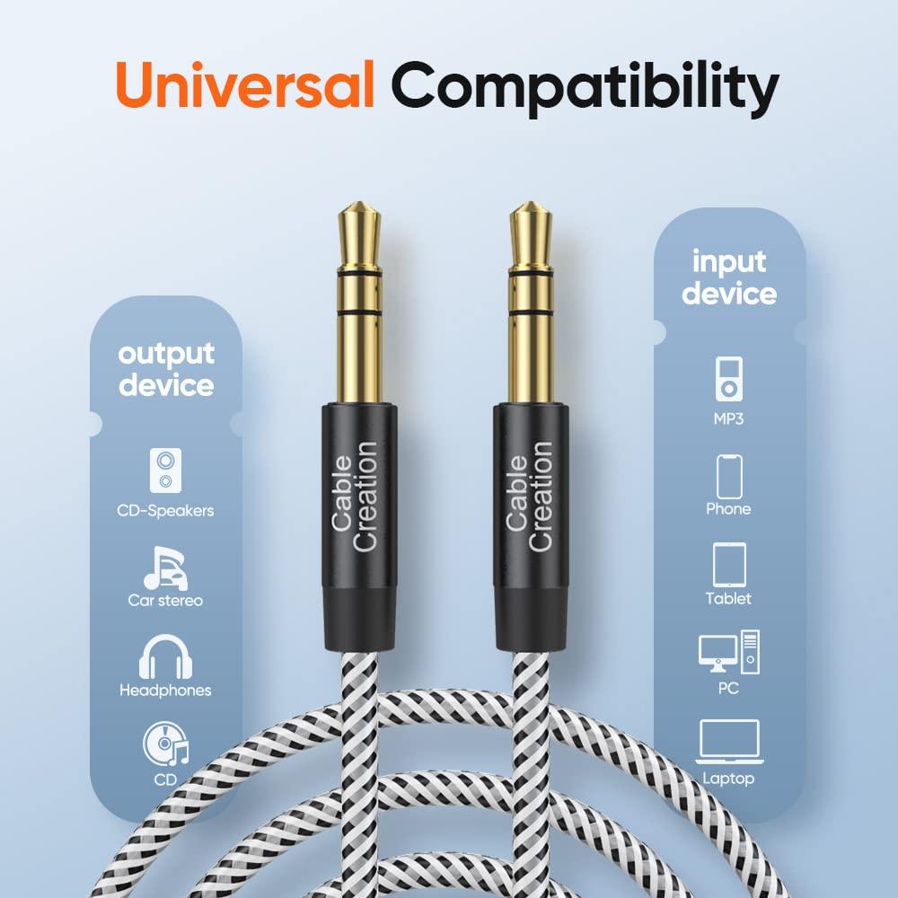 CableCreation CableCreation 3.5mm Male to Male Aux cbale Bundle with 3.5mm Headphone Extension Cable