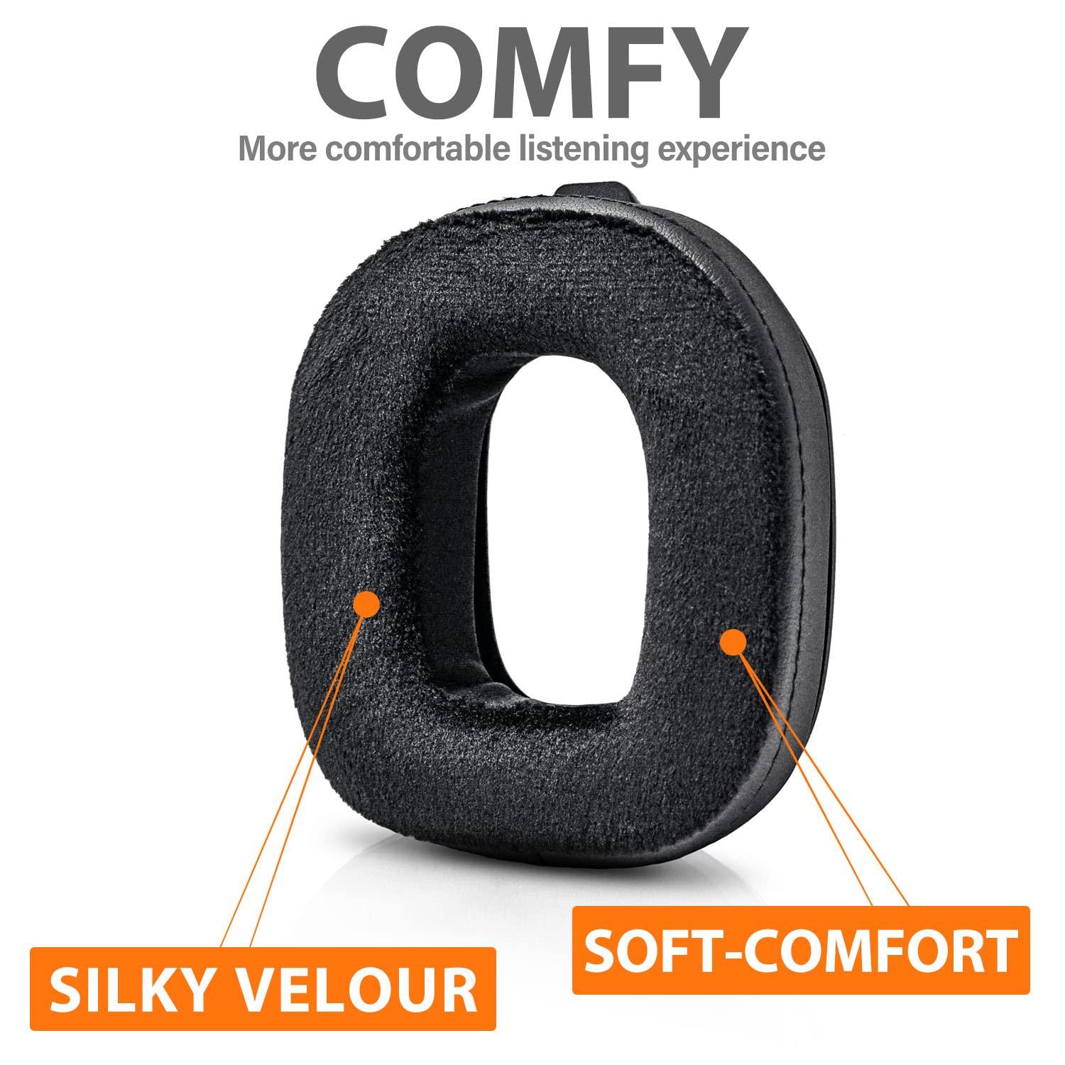 TRANSTEK A40 TR Earpads - Replacement Ear Cushions Compatible with Astro A40 tr Headset I A40 TR Mod Kit/A40 Accessories/Headband (Hybrid Soft Velour)