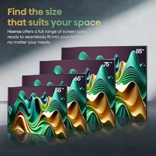 Hisense Hisense 65-Inch Class U6 Series Mini-LED ULED 4K UHD Google Smart TV (65U6N, 2024 Model) - QLED, Motion Rate 240, HDR 10+, Full Array Local Dimming, Game Mode Plus, Alexa Compatibility