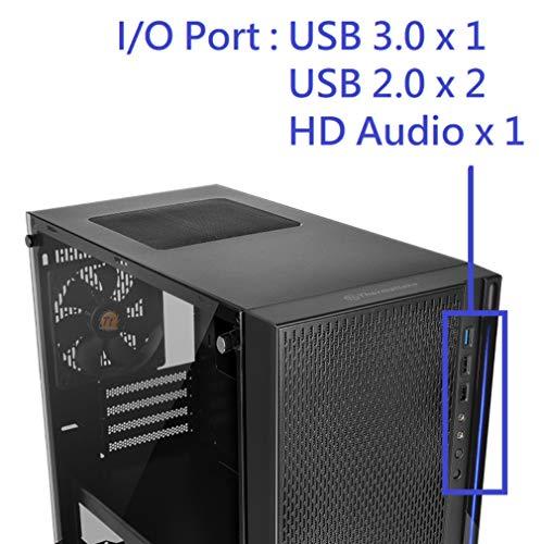 Thermaltake Thermaltake Versa H18 Tempered Glass Black Spcc Micro ATX Gaming Computer Case CA-1J4-00S1WN-01