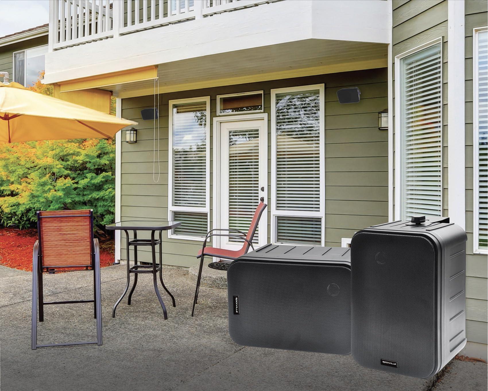 Rockville Rockville Bundle: (5) 2 HP65S-8 Black 6.5" Indoor/Outdoor Swivel Home Theater Speakers 8-ohm (5 Items)