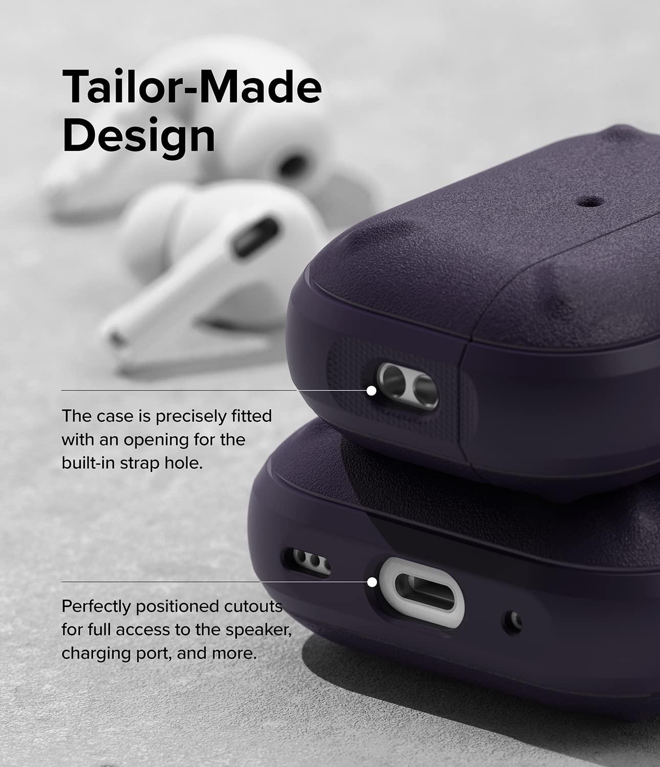 Ringke Ringke Onyx [Feels Good in The Hand] Compatible with AirPods Pro 2nd Generation Case, Anti-Fingerprint Technology Prevents Oily Smudges Non-Slip Enhanced Grip - Deep Purple