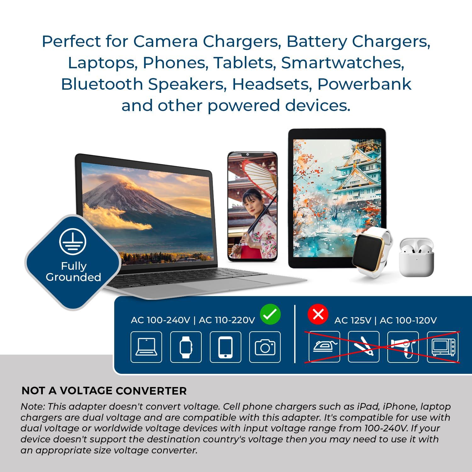 OREI OREI Japan, Philippines Travel Plug Adapter- USA Inputs - Type A (U2U-6), Will work with Cell Phones, Camera, Laptop, Tablets, iPad, iPhone and More