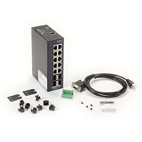 Black Box Network Services Black Box Network - LIG1014A - Industrial Managed Gigabit Ethernet Switch - (10) Rj-45, (4) Sfp