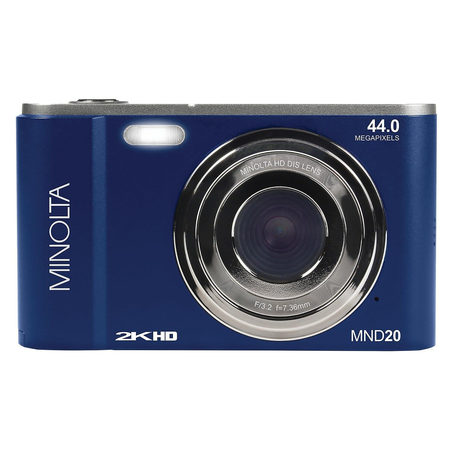Minolta Minolta MND20 44 MP / 2.7K Ultra HD Digital Camera (Blue)