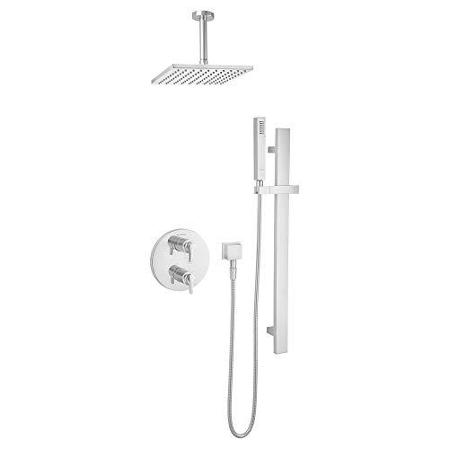 American Standard American Standard 1660688.002 8-Inch Square Rain Showerhead, 2.5 gpm, Polished Chrome