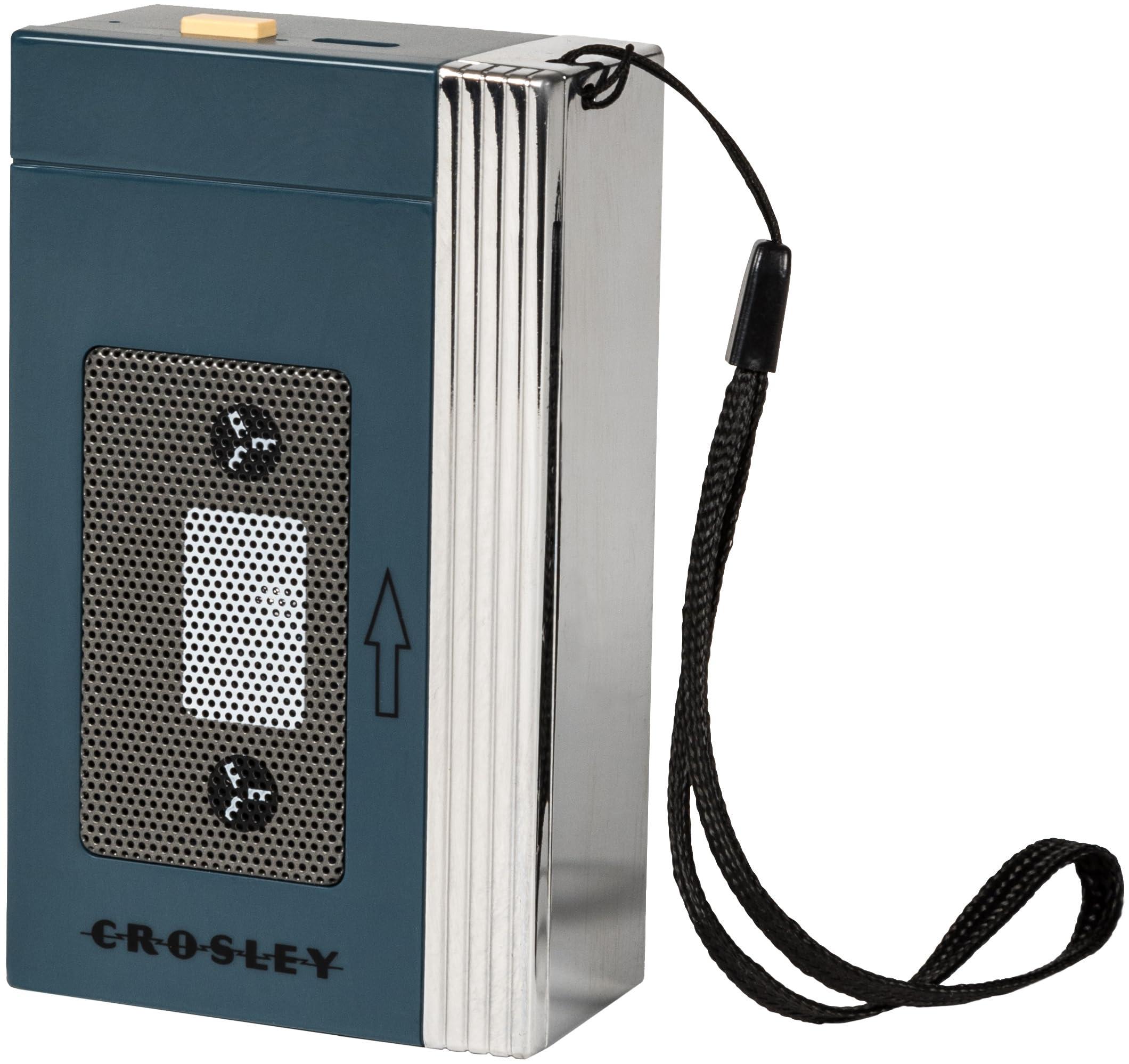 Crosley Crosley CR3047A-TL Mini Retro 80's Portable Bluetooth Speaker, Wireless with Microphone, Vintage, Teal