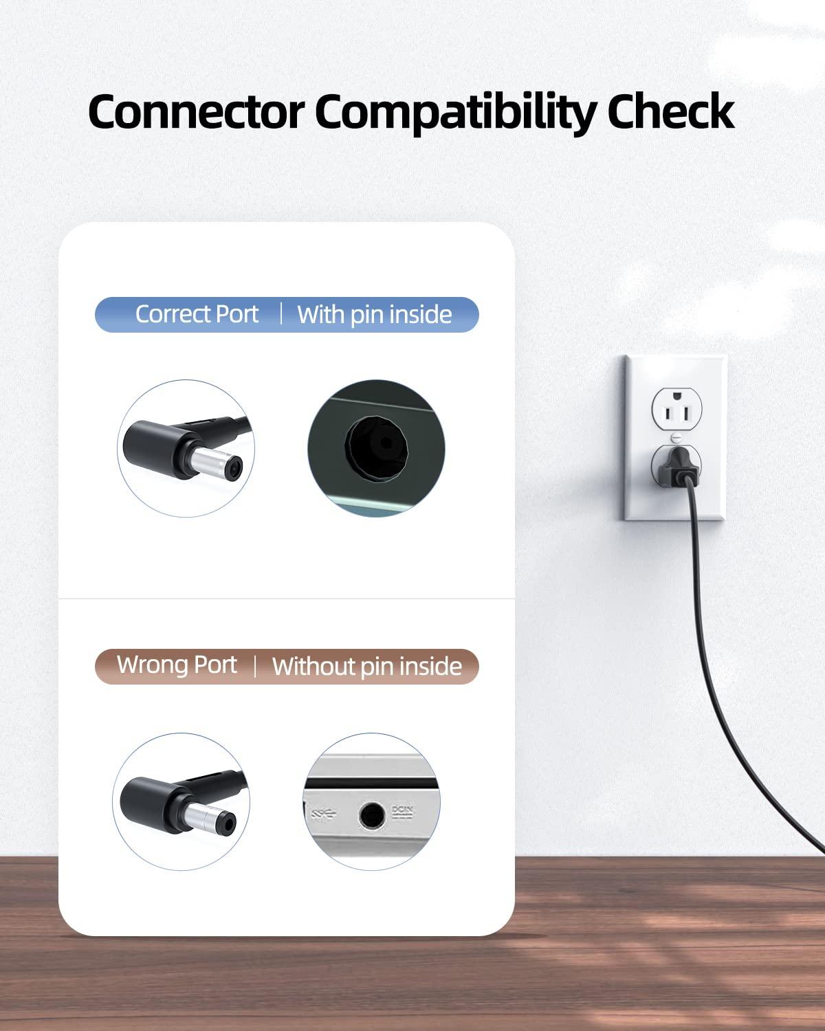 Dexpt UL Listed 180W AC Charger Fit for Asus Rog Zephyrus G15 G14 GA401I GA401 GA401Q GA502D GA502DU GA502 GA502IU GA401QM GA401QEC GA401IV GA401IVC GA401II GA401IH GA401IU A17-180P1A Laptop Power Adapter