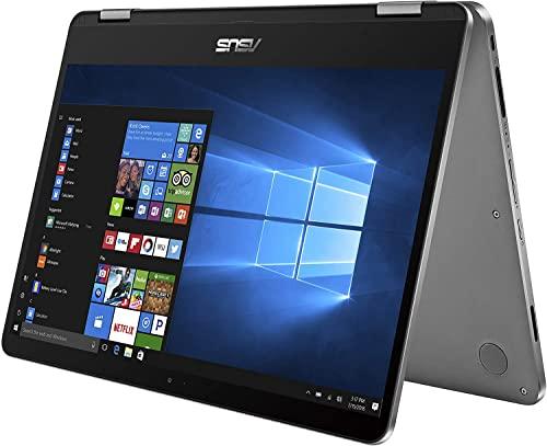 ASUS ASUS VivoBook Flip 14 Thin and Light 2-in-1 Laptop, 14” HD Touchscreen, Intel Celeron N4020 CPU, 4GB RAM, 128GB Storage, Windows 10 Home S, Microsoft 365, Light Grey, TPM, Fingerprint, J401MA-PS04T