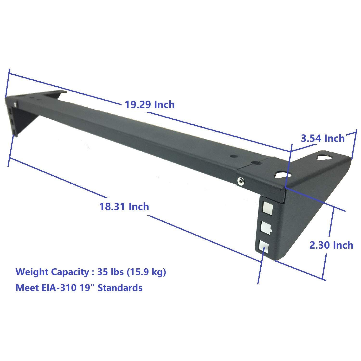JINGCHENGMEI Jingchengmei 1U Lightweight Foldable 19 Inch Steel Vertical Rack and Wall Mountable Server Rack Mount (1U35P)