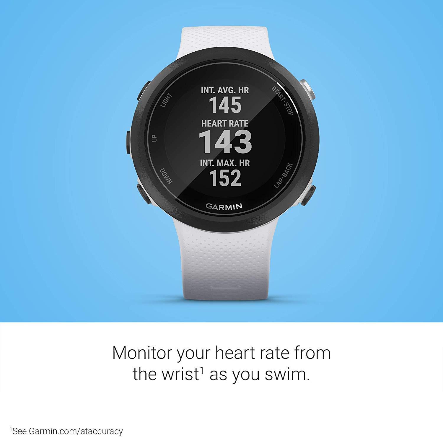 Wearable4U Wearable4U - Garmin Swim 2 GPS Swimming Smartwatch with Power Pack Bundle (Whitestone)