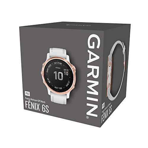 Garmin Garmin Fenix 6s pro GPS Watch - Rose Gold with White Band