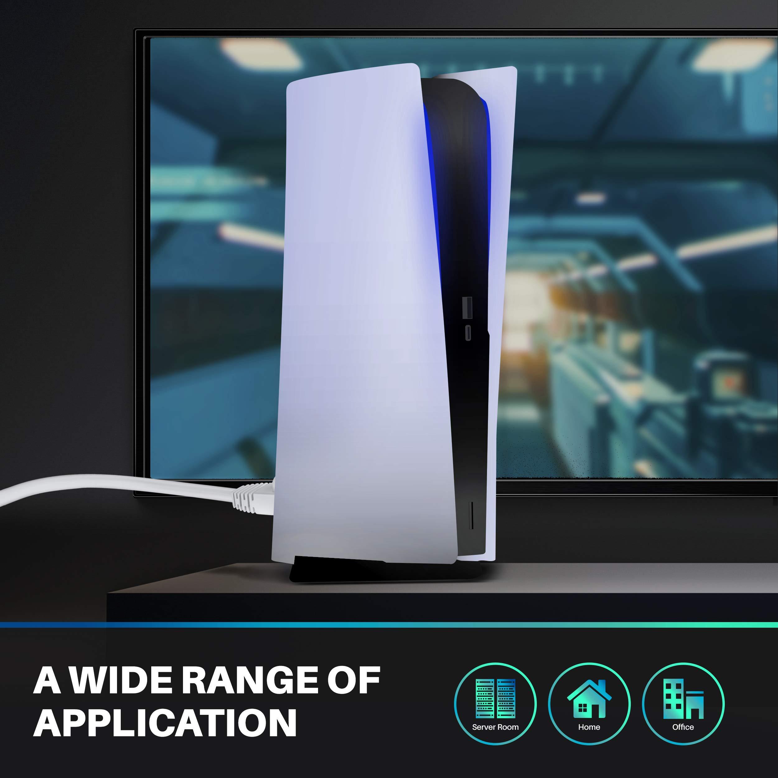 GEARit GEARit Cat 6 Ethernet Cable CCA (75 feet) LAN Network Cord, UTP, Internet, Network Cable - Supports Cat6 / Cat5e / Cat5 Network Standard - White, 75ft