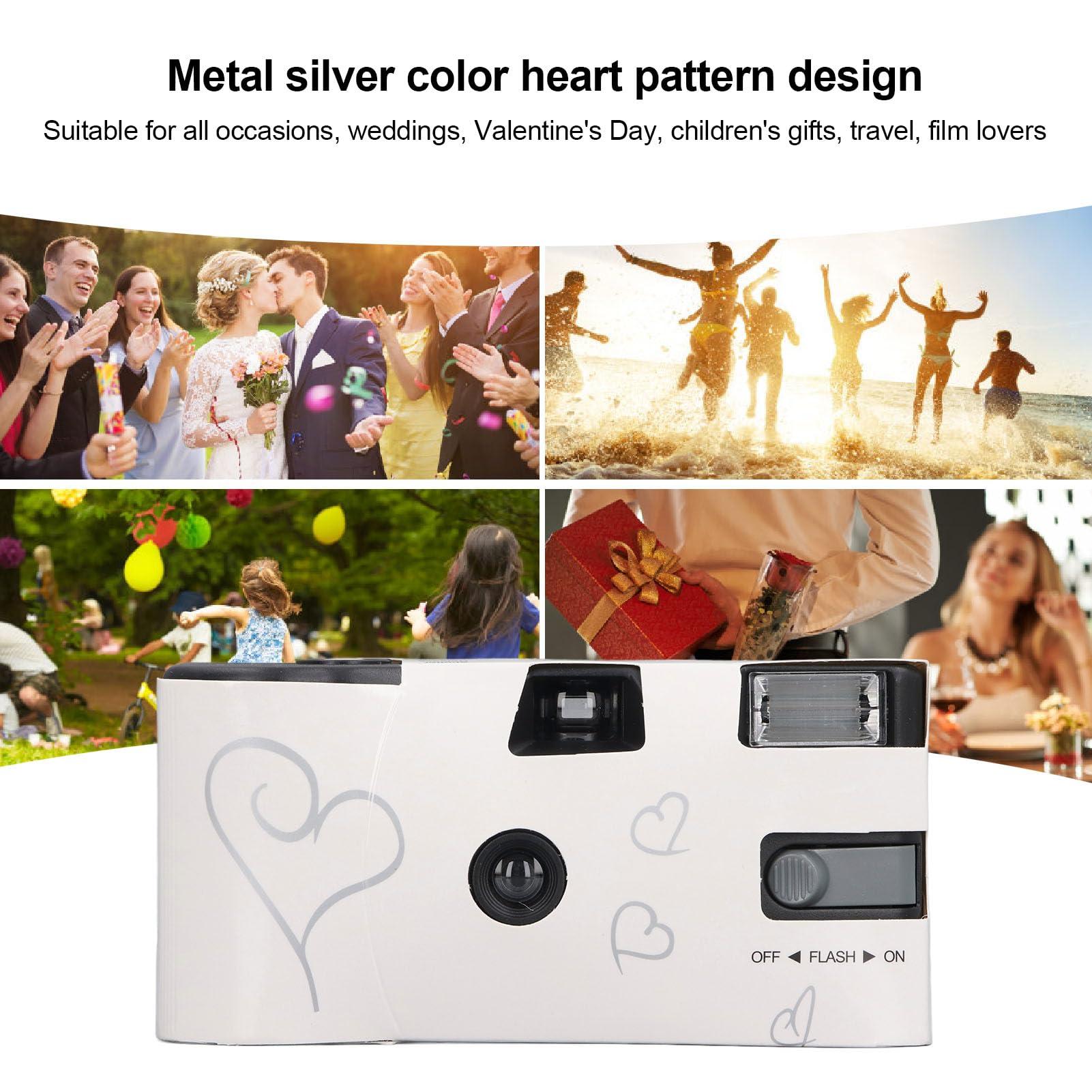 Sanpyl 16pcs 35mm Film Camera Built in Period Texture, Humanitarian Photography, Easy to Shoot, for Birthday Wedding Travel