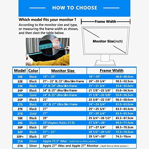 iLooker iLooker-27S 27 inch Ultr-Slim Frame LCD LED Video Monitor Hood Sunshade Sunhood for Dell HP Viewsonic Philips Samsung LG EIZO NEC ASUS ACER BENQ AOC Lenovo, Fits Monitor Frame Width 610-630mm