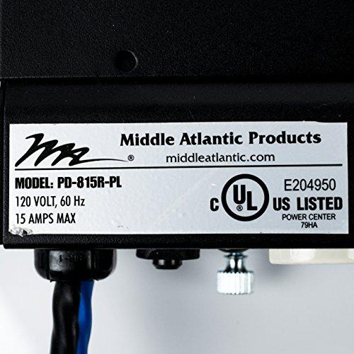 Middle Atlantic 15 Amp Unswitched Power Distribution, Extra-Short 8 Outlet Finish: Flat Black Powder Coat