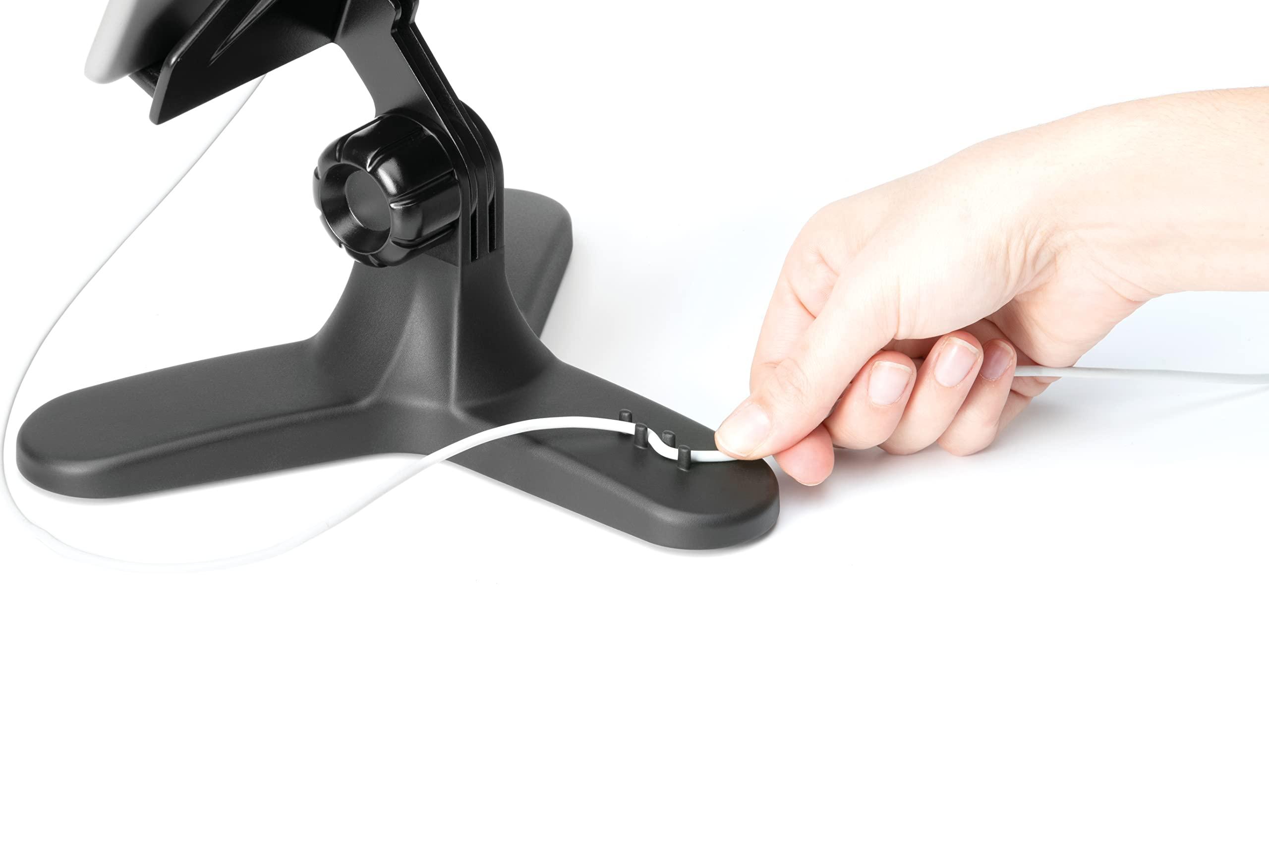 WeatherTech WeatherTech TabletHolder (Black/Red) with Silver Billet Knobs - Tablet Holder for Desktop, Tabletop or Kitchen Counter Top Non Slip Multi Surface Holder