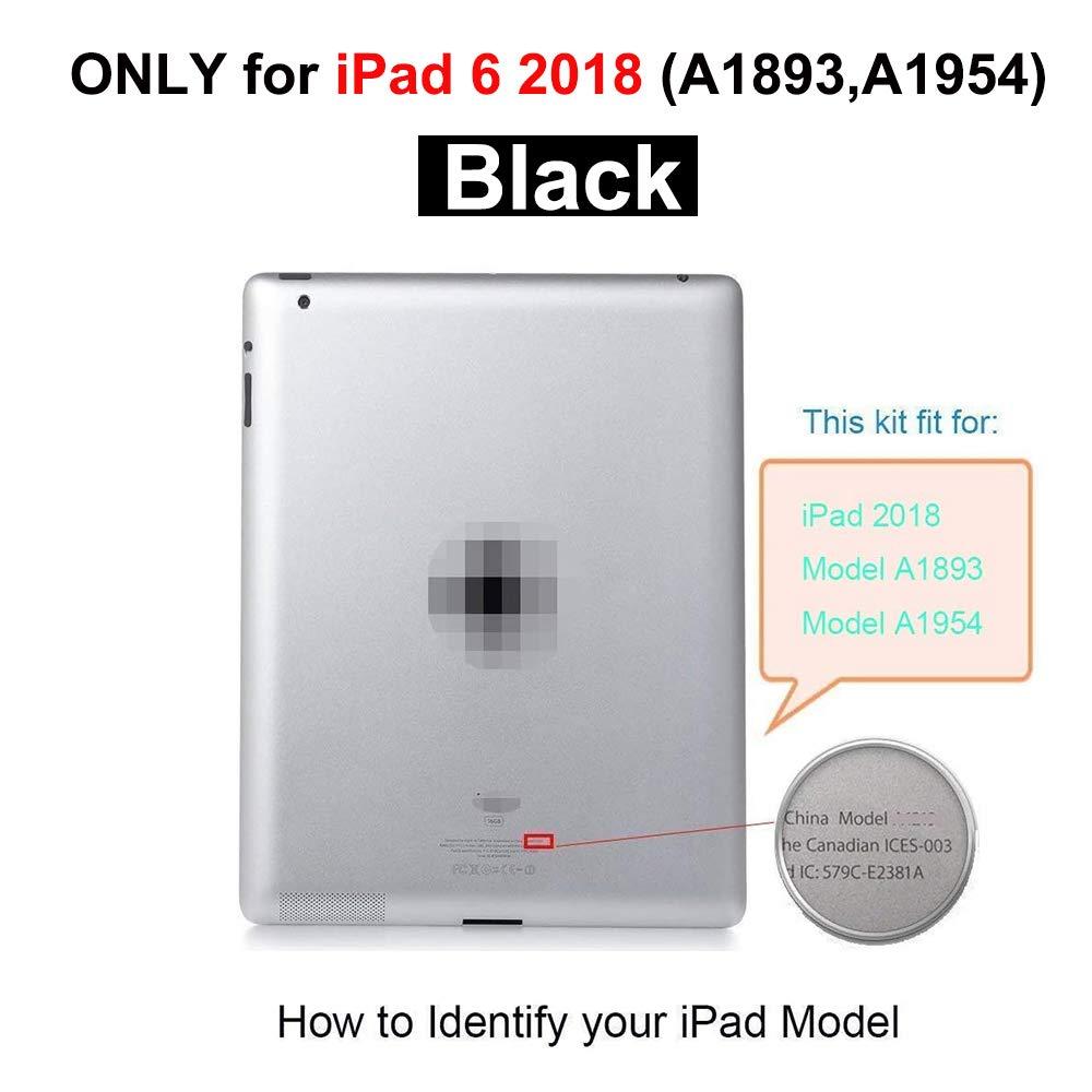 TSIOFO for iPad 6 (6th Gen 2018) A1893 A1954 Screen Replacement Glass Touch Digitizer Repair Kit with Home Button & Tools - Only for iPad 6 6th Generation (Black)