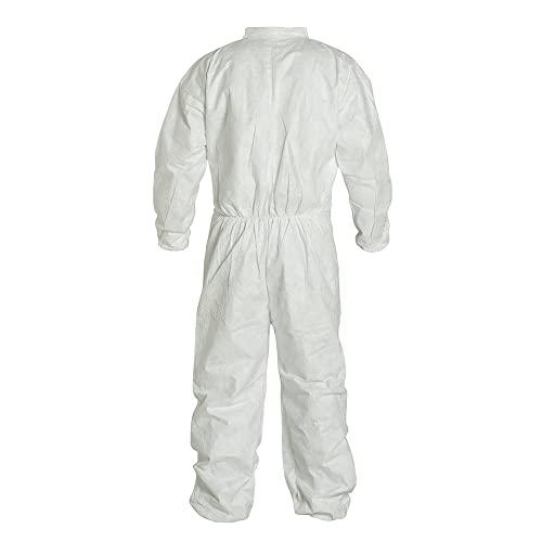 DuPont DuPont Tyvek 400 TY125S Disposable Protective Coverall with Elastic Cuffs, White, 2X-Large (Pack of 25)