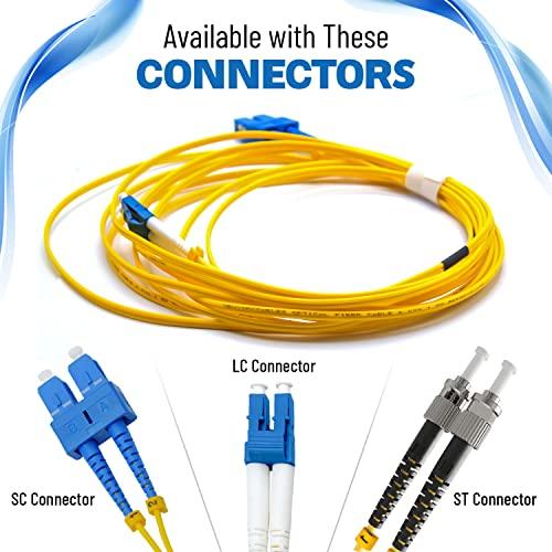 NewYork Cables NewYork Cables 5M OS2 LC to LC Fiber Patch Cable | Single Mode Duplex Corning 9/125 LC to LC Jumper Cord | High Speed LC LC Fiber Optic SMF 5 Meter (16.4ft) | LC-LC Singlemode Network Cable (Yellow)