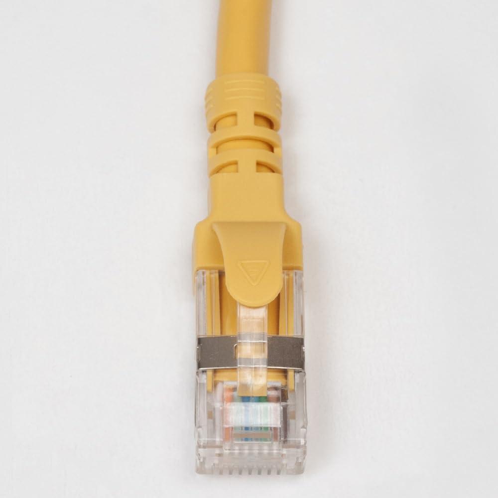 ICC ICC CAT6A U/FTP UL Listed RJ45 Ethernet Patch Cord, Stranded, 500 MHz, Pure Bare Copper Wire, 26 AWG, LAN Network Patch Cable, Slimline Strain Relief, Yellow, 5 FT