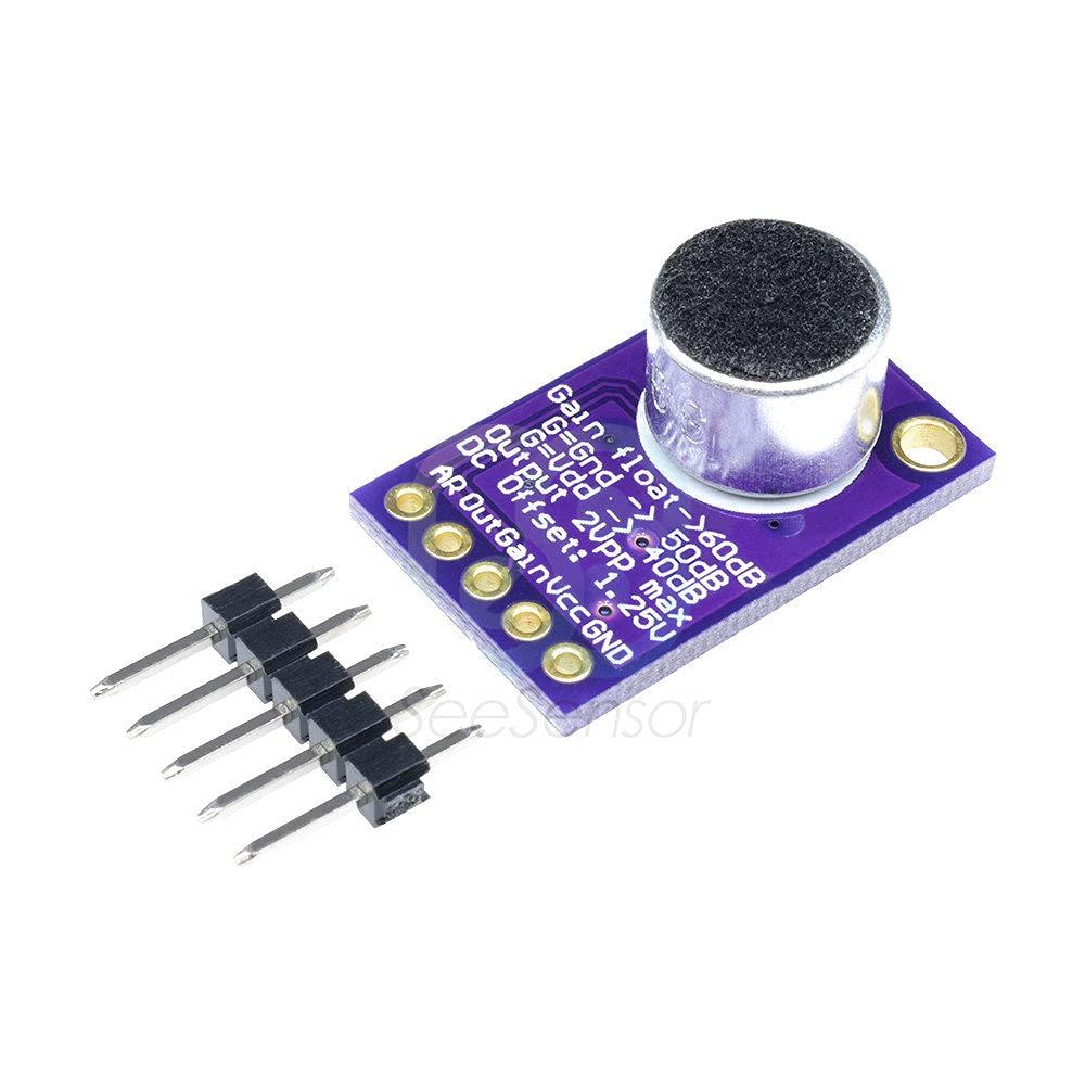 ElectronicMaker MAX9814 Microphone AGC Amplifier Board Module Auto Gain Control for Arduino Programmable Attack and Release Ratio Low THD
