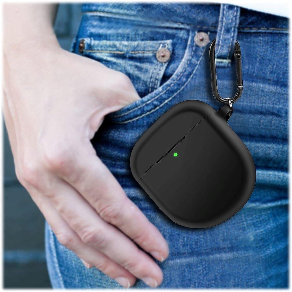 ZERODAMAGE SAHARA CASE SaharaCase Anti-Slip Silicone Case for Bose QuietComfort II Headphones [Rugged] Full Body Protection Antislip Grip Slim with Carabiner Clip - Black