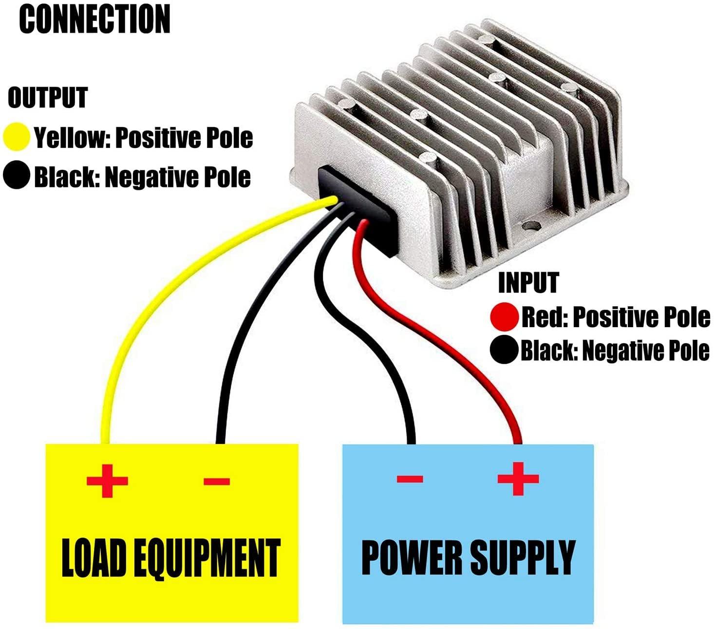 dkplnt dkplnt 20A 240W 12v Golf Cart 48V 36V to 12V Converter Voltage Regulator Reducer Transformer with Fuse