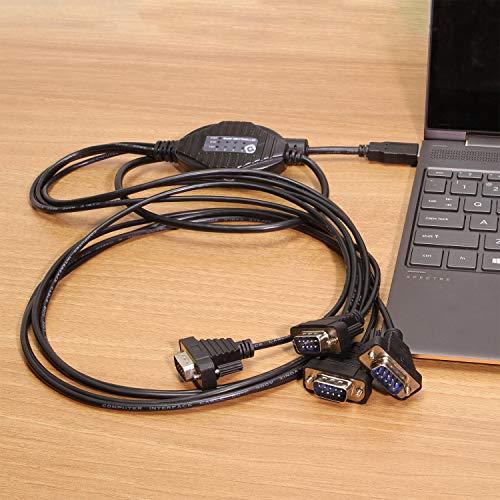 Gearmo Gearmo 4 Port RS232 to USB FTDI chip Adapter w/RX and TX Status LED