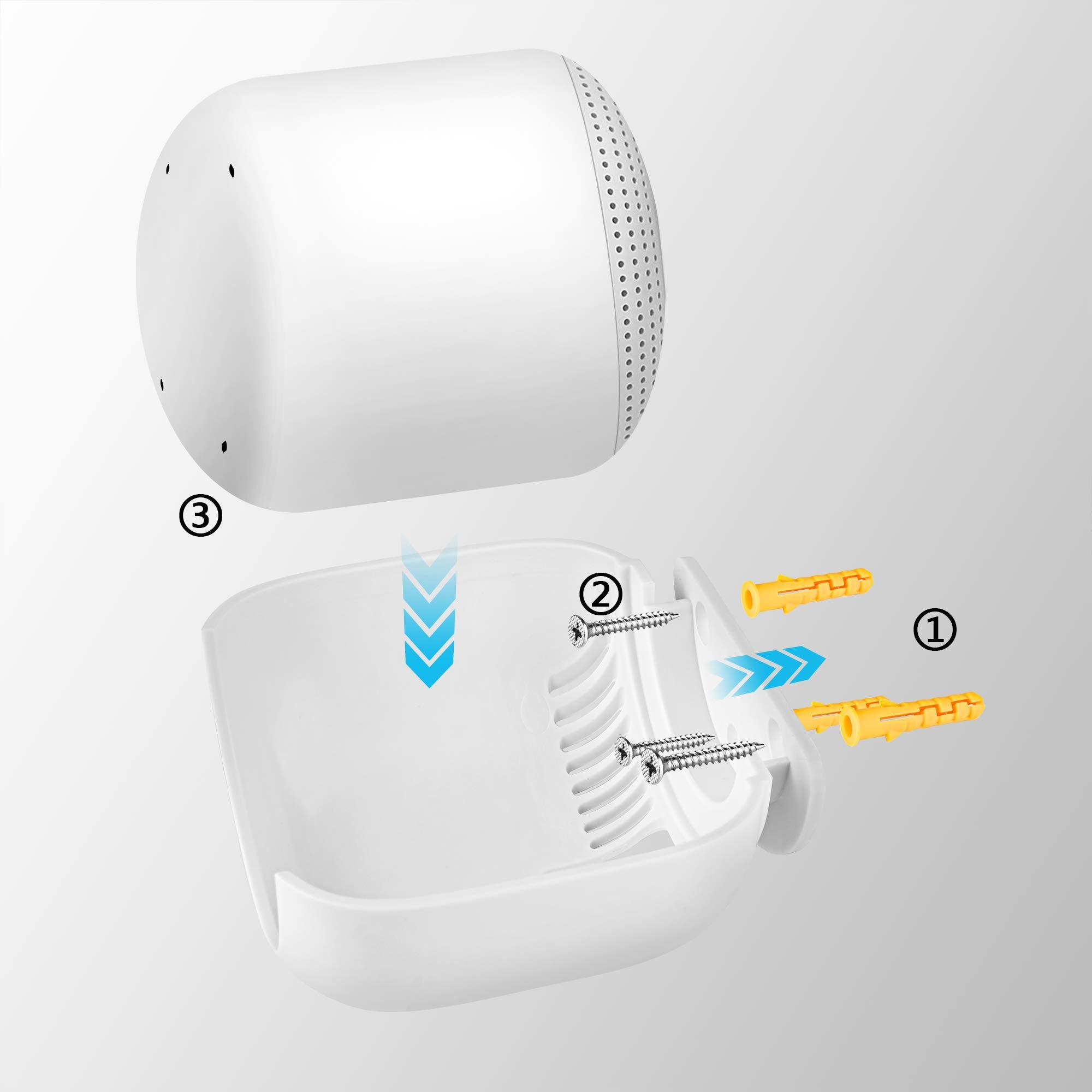 GEEKRIA Geekria Wall Mount Compatible with Google Nest WiFi Add-On Point ONLY, ABS Space-Saving Bracket Holder Shelf, The Simplest Cable Management Wall Mount Bracket (3 Pack)