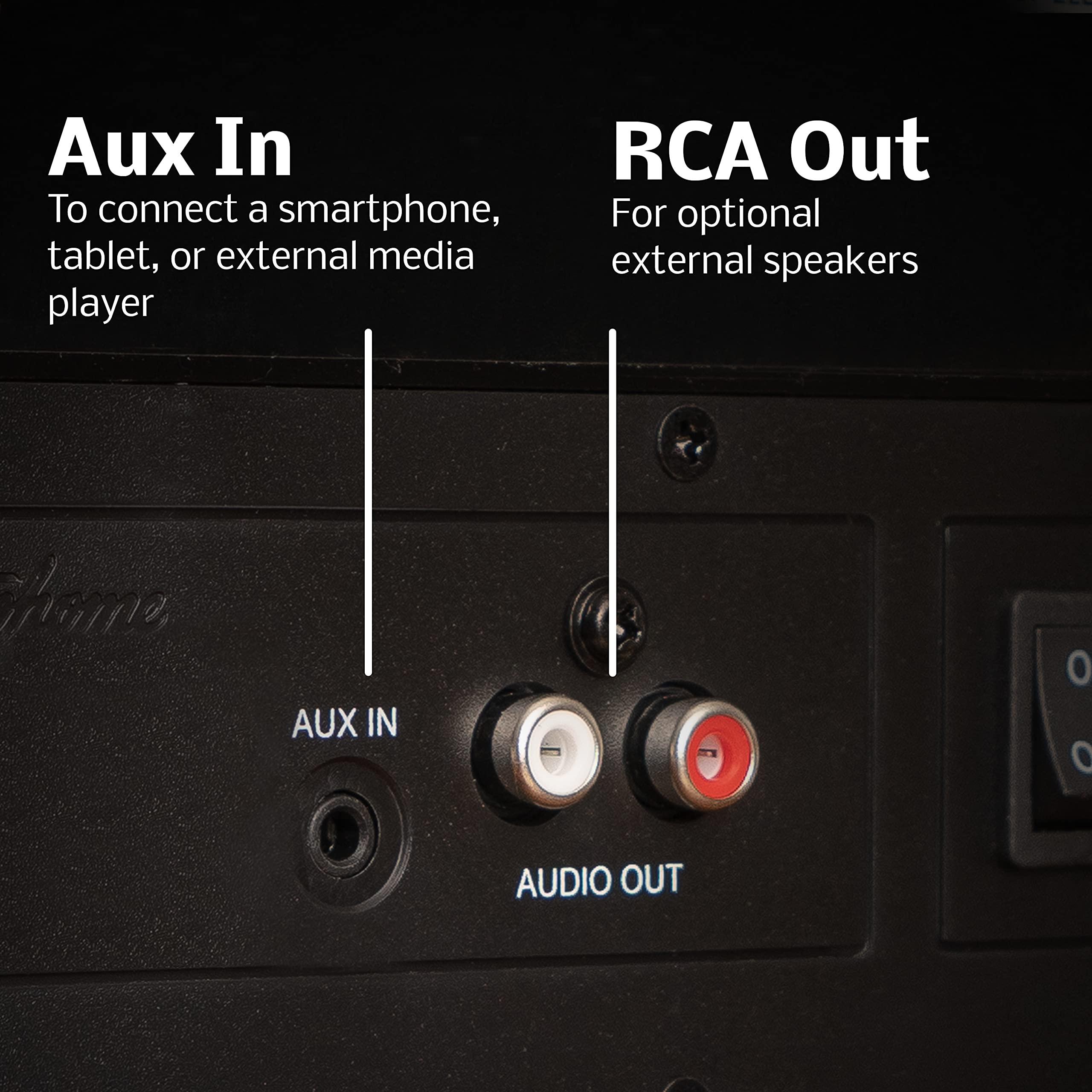 Electrohome Electrohome Kingston 7-in-1 Vintage Vinyl Record Player Stereo System with 3-Speed Turntable, Bluetooth, AM/FM Radio, CD, Aux in, RCA/Headphone Out, Vinyl/CD to MP3 Recording & USB Playback (RR75C)