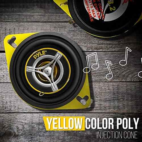 Pyle Pyle Car Two Way Speaker System - Pro 3.5 Inch 120 Watt 4 Ohm Mid Tweeter Component Audio Sound Speakers For Car Stereo w/ 20 Oz Magnet Structure, 1.65” Mount Depth Fits Standard OEM - Pyle PLG3.2