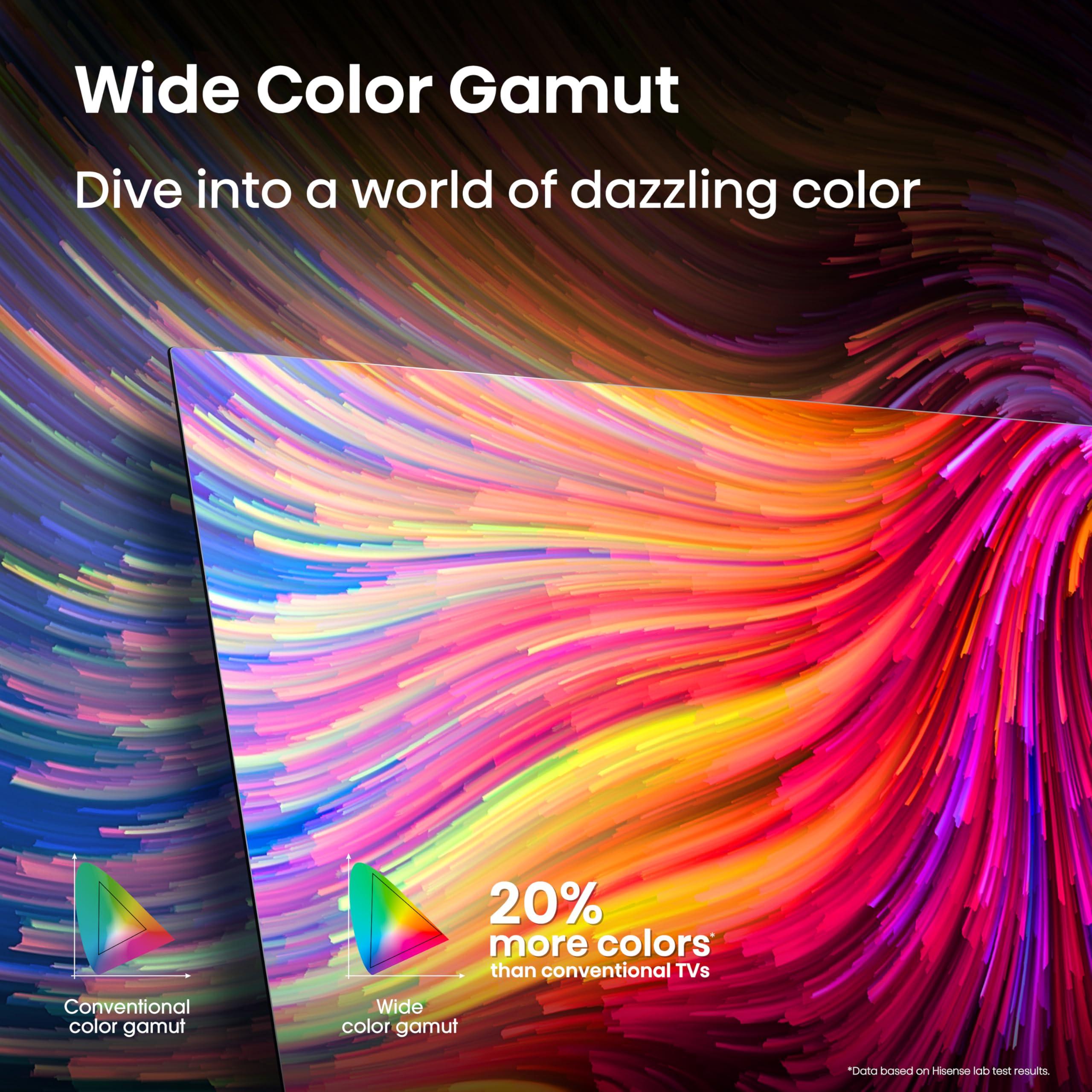 Hisense Hisense A7 Series 65-Inch Class 4K UHD Smart Google TV with Voice Remote, Game Mode Plus, Chromecast Built-in (65A7N, 2024 Model)