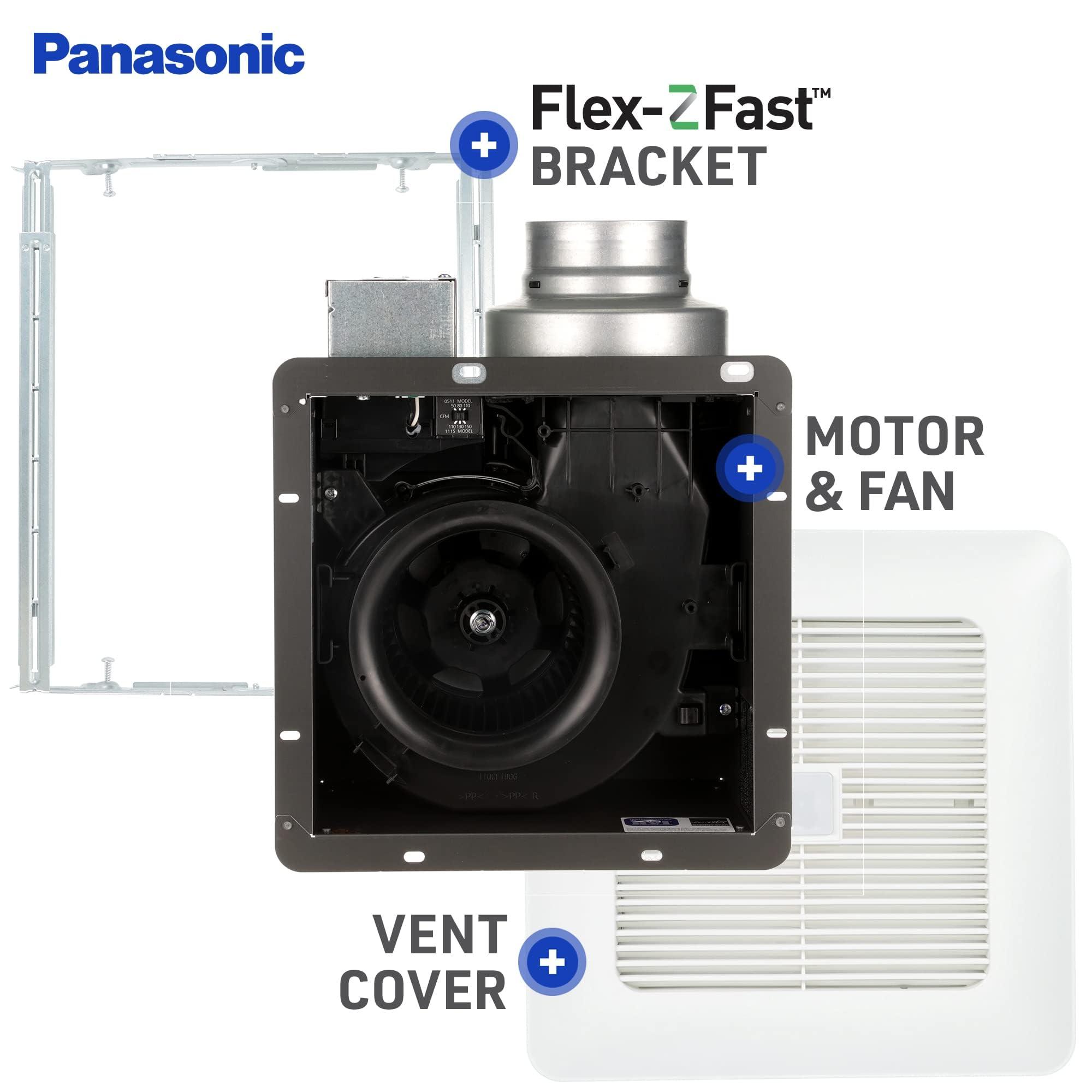Panasonic Panasonic FV-0511VQC1 WhisperSense DC Ventilation Fan, 50-80-110 CFM , White