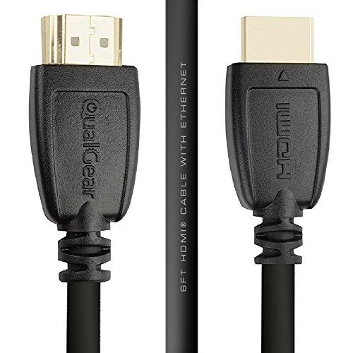QualGear QualGear High Speed HDMI 2.0 Cable with Ethernet (10 Feet-2 Pack) - 100% OFC Copper, 24K Gold Plated Contacts, Triple-Shielded. Supports 4K Ultra HD, 3D, 18 Gbps, ARC (QG-CBL-HD20-10FT-2PK)