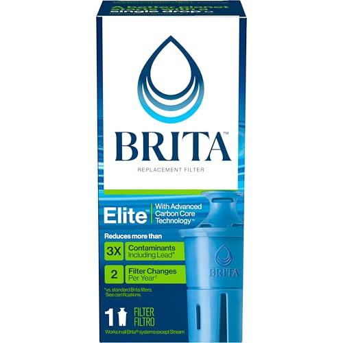 Brita Brita Elite Water Filter Replacement for Pitchers and Dispensers, BPA-Free, Reduces 99% of Lead, Lasts Six Months or 120 Gallons, Includes 1 Pitcher Replacement Filter
