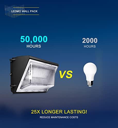 LEDMO LEDMO 120W LED Wall Pack Light 15840LM 840W HPS/HID Equivalent 5000K LED Security Flood Commercial and Industrial Outdoor LED Wall Lights for Parking Lots|Warehouses|Factories|House