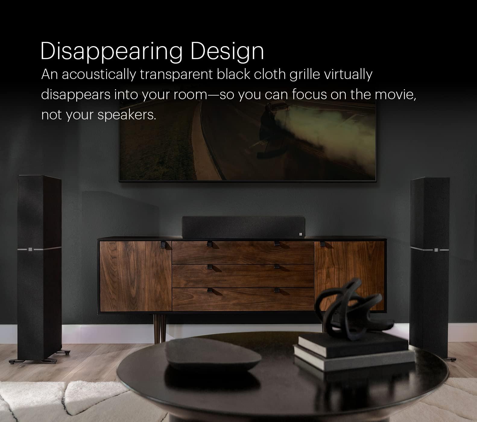 Definitive Technology Definitive Technology Dymension DM20 Slim Center Channel Speaker, 5-Driver Array - (4) 4\" Midrange Woofers & (1) 1\" Tweeter, for Dymension Series Home Speakers, Immersive Home Theater Audio, Black