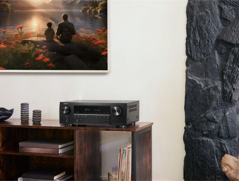 Denon Denon AVR-S670H 5.2 Ch Home Theater Receiver - 8K UHD HDMI Receiver (75W X 5), Streaming via Built-in HEOS, Bluetooth & Wi-Fi, Dolby TrueHD, Dolby Pro Logic II & DTS HD Surround Sound